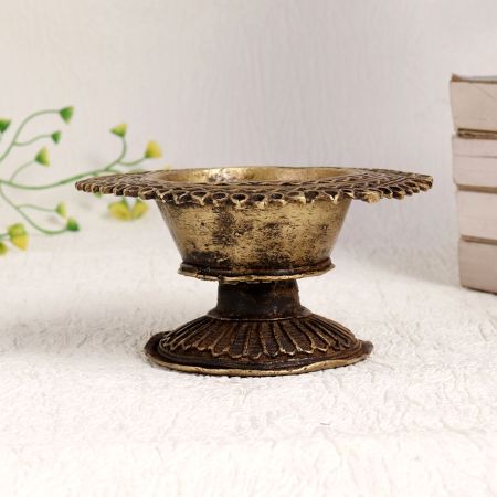 Handmade Brass Kumkum Tilak Bowl from Odisha