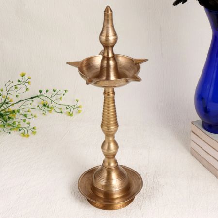 Beautiful Handcrafted Brass Oil Lamp from South India