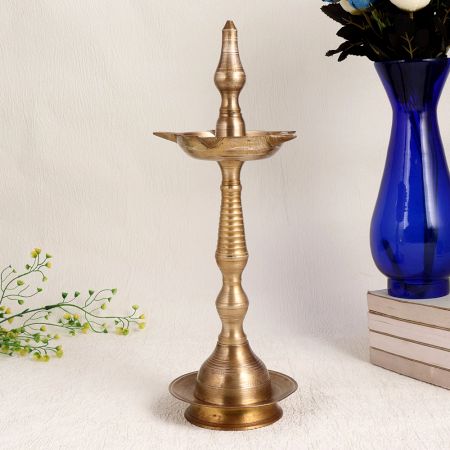 Beautiful Handcrafted Brass Oil Lamp from South India