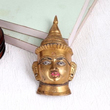Handmade Finest Brass Goddess Parvati Head Plate