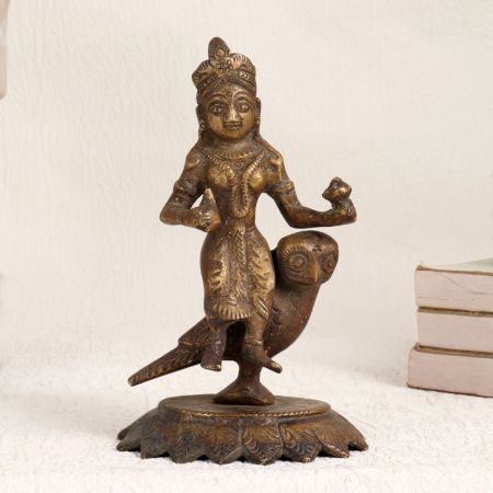 Handmade Finest Brass Goddess Lakshmi Statue for Worship