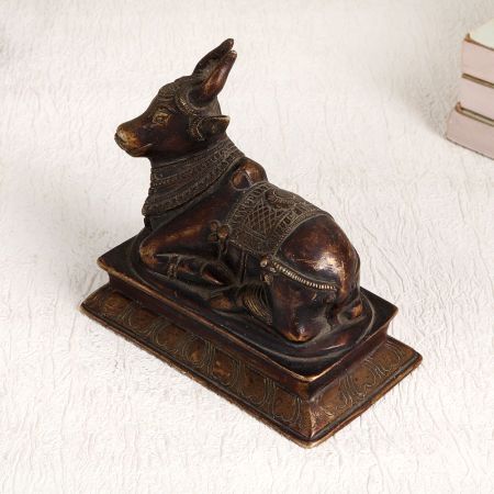 Handmade High-Quality Brass Statue of Lord Nandi