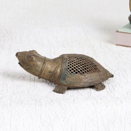 Handcrafted High-Quality Brass Turtle Statue for Decor