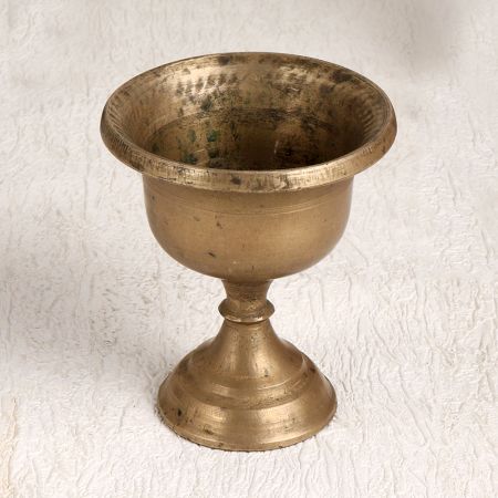 Finest Brass Kumkum Cup in South Indian Art for Decor