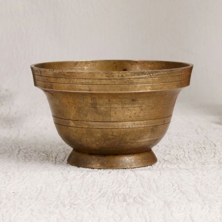 Vintage South Indian Brass Kumkum Bowl for Prayer