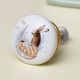Squirrel Flat Ceramic Dresser Knob