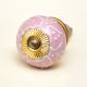 Pink Floral Embossed Cabinet knob