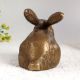 Beautiful Brown Finish Rabbit Statue Made of Brass