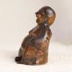 Antique Brown Brass Statue of Laughing Buddha for Decor