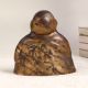 Antique Brown Brass Statue of Laughing Buddha for Decor