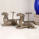 Tribal Art Brass Horse Candle Holder in Set of 2