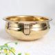 Handmade Shiny Golden Brass Urli Pot for Decoration