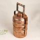 Handmade Premium Copper Tiffin Box for Decoration
