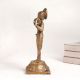 Handcrafted Brass Statue of Lady Standing for Decoration