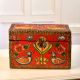 Multi-Coloured Engraved Wooden Box for Home Decor