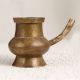 Vintage South Indian Brass Water Pot with Spout for Decor