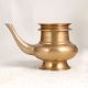 Handmade Golden Brass Water Pot with Spout for Prayer