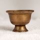 South Indian Vintage Kumkum Cup in Antique Brown Finish