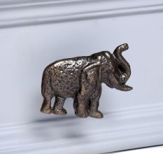 Handmade Elephant Metal Drawer Knob