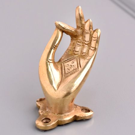 Mudra Brass Door Handle with Index Finger
