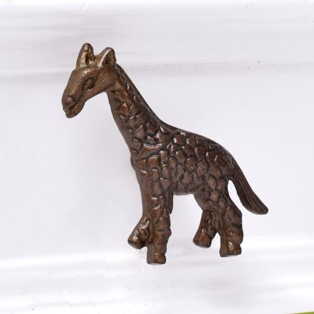 Antique Giraffe Iron Cabinet Knobs