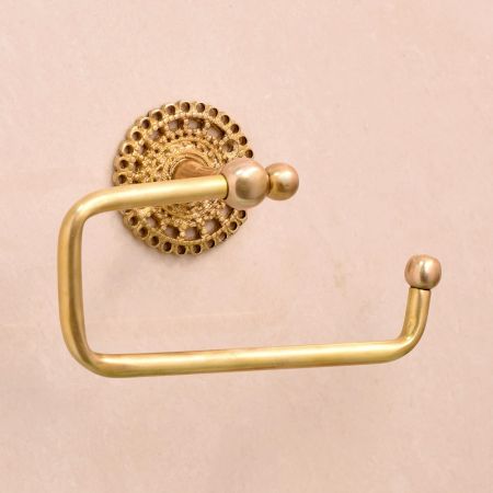 Handmade Premium Brass Toilet Paper Holder for Bathroom