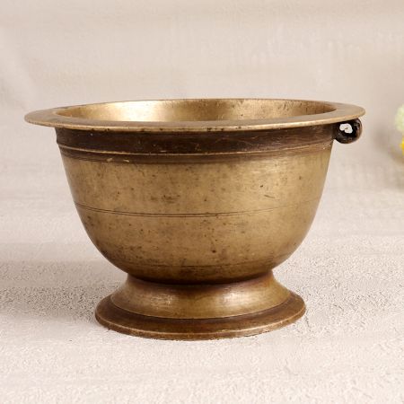 High-Quality Brass Holy Pot from South India for Decor