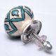 Sea Green Flower Ceramic Knob