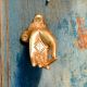 Mudra Brass Door Handle with Index Finger