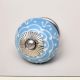 Turquoise Floral Embossed Cabinet knob