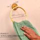 Golden Floral Brass Towel Ring Holder
