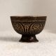 Engraved Finest Brass Kumkum Bowl in Antique Brown Finish