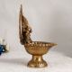 Handmade Brown Finish Brass Aarti Oil Lamp for Prayer
