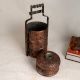 Antique Brown Islamic Art Tiffin Box Made of Copper