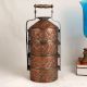 Premium Copper Tiffin Box with Four Compartment for Decor