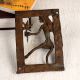 Tribal Art Brass Plate of Lady in Antique Brown Finish
