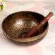 Handcrafted Finest Bell Metal Om Singing Bowl with Wooden Mallet
