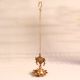 Vintage Hanging Brass Oil Lamp with Lord Vishnu Chakra