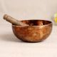 South Indian Brass Singing Bowl in Antique Brown Finish