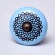 Turquoise Strewn Flat Knob