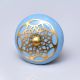 Turquoise Strewn Flat Knob