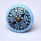 Turquoise Strewn Flat Knob