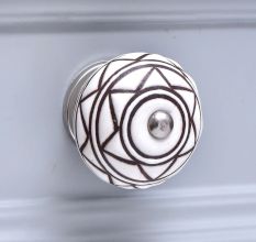 Brown Pattern Etched Ceramic Knobs