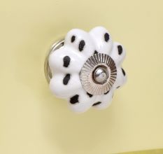 White Etched Melon Knob