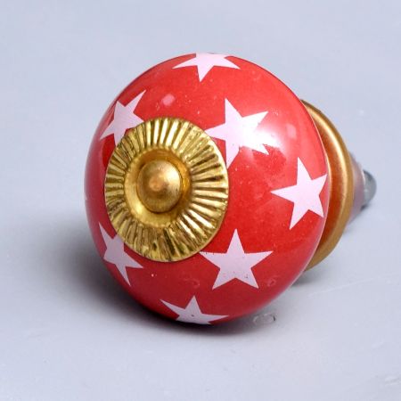 Red Star Ceramic Cabinet Knob Online