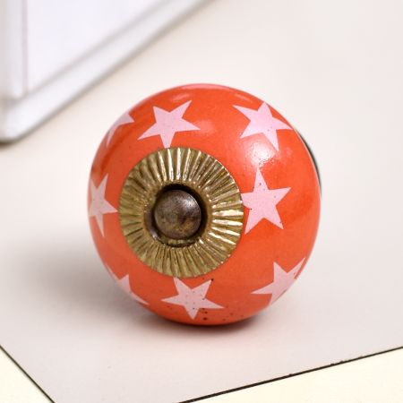 Orange Star Ceramic Drawer Knob Online