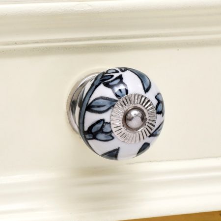 Grey Flower Knob