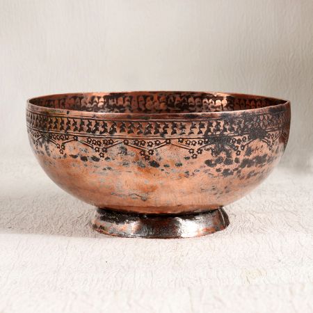 Vintage Islamic Art Food Bowl Made of Premium Copper
