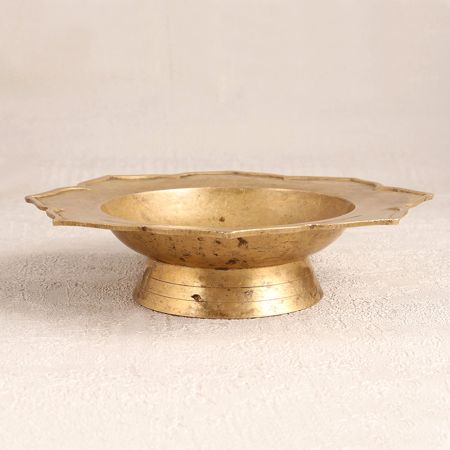 Indian High-Quality Brass Bowl in Vintage Brown Finish