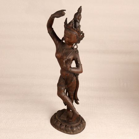 Handcrafted Finest Brass Statue of Goddess Lakshmi for Decor